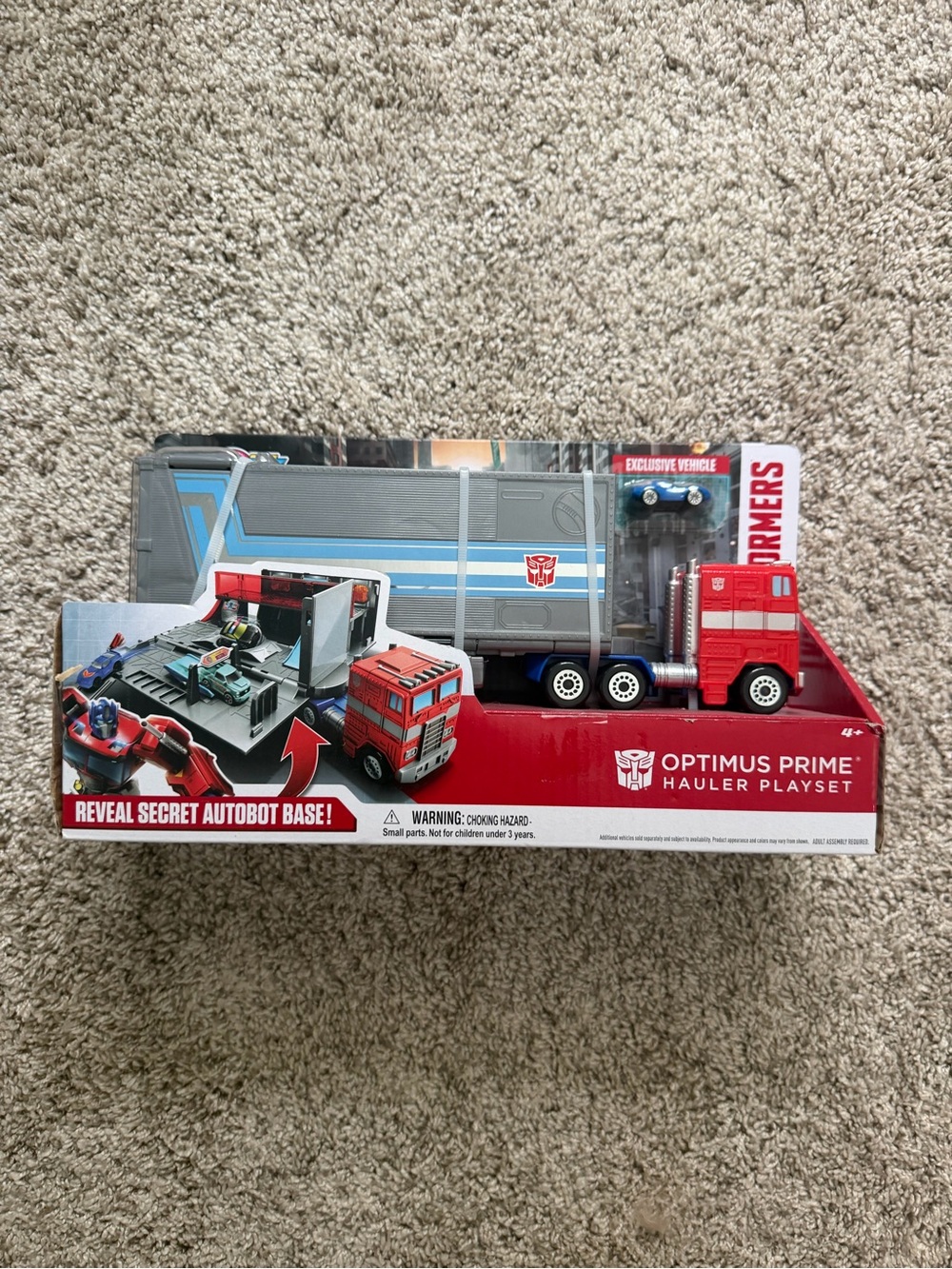 Optimus Prime Hauler Playset - Red and Silver